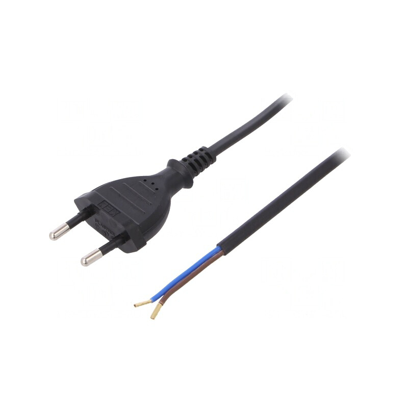 Cablu Alimentare 2x0,75mm2 PVC 1m Negru 2,5A | Electronic-mag.ro | Componente Electronice