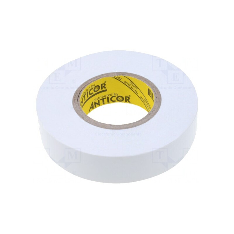 Bandă electroizolantă albă PVC 19mm x 20m | Electronic-mag.ro | Componente Electronice