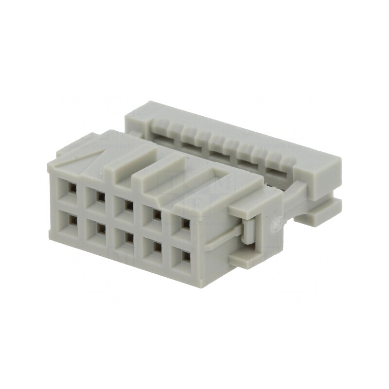 Mufă IDC mamă 10 pini 2x5 pentru cablu-bandă 1,27mm | Electronic-mag.ro | Componente Electronice