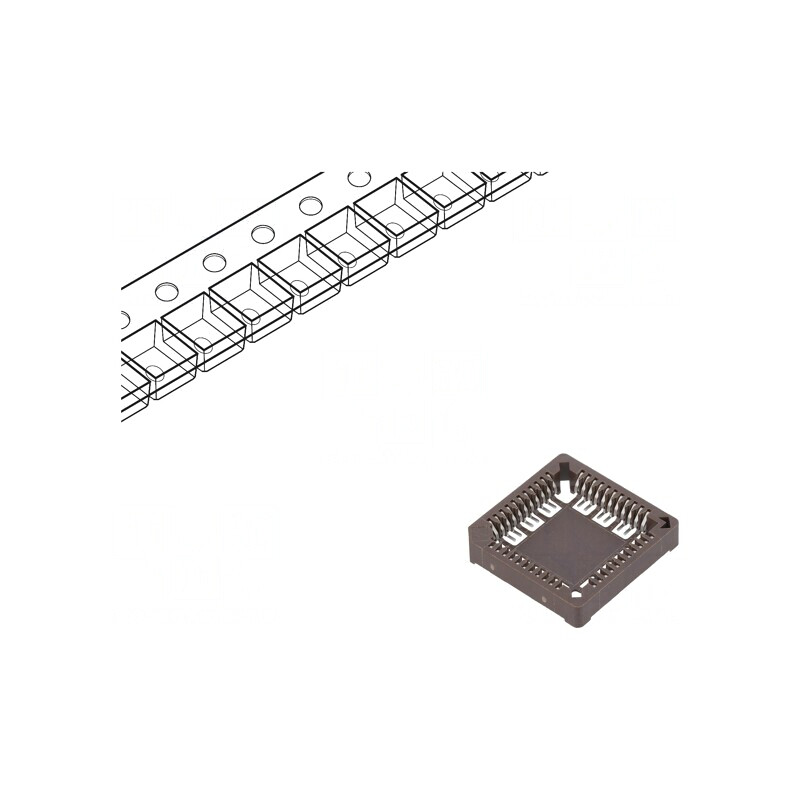 Soclu PLCC44 SMT pentru Circuite Integrate Cositorit 1A | Electronic-mag.ro | Componente Electronice