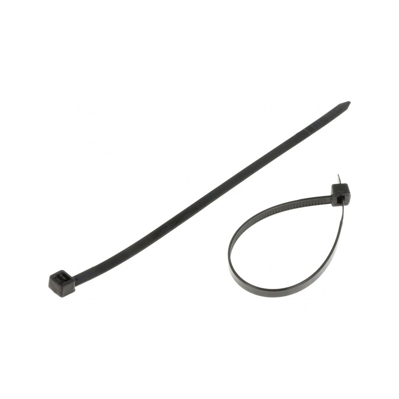 Colier de strângere negru 160mm x 4,8mm 100buc. | Electronic-mag.ro | Componente Electronice