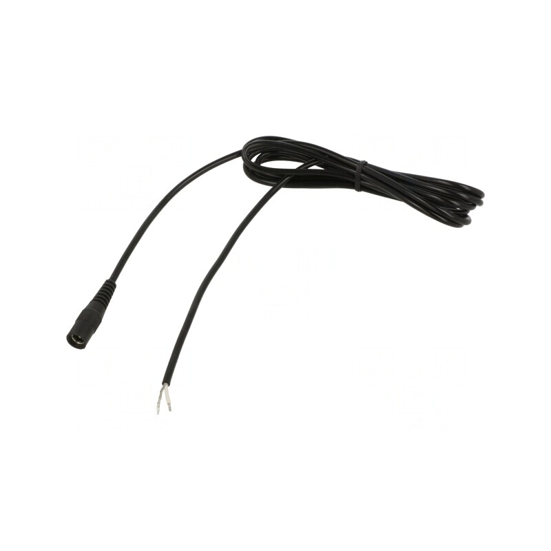 Cablu Alimentare 5,5mm/2,1mm Negru 0,5m | Electronic-mag.ro | Componente Electronice