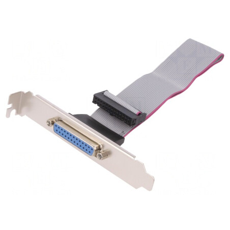 Cablu D-Sub 25pin Mamă IDC Soclu 250mm Bej | Electronic-mag.ro | Componente Electronice