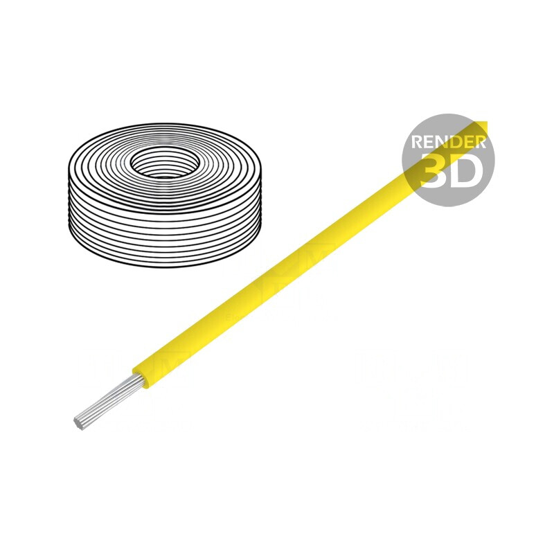 Cablu PVC Galben 0,04mm2 10m 60V | Electronic-mag.ro | Componente Electronice