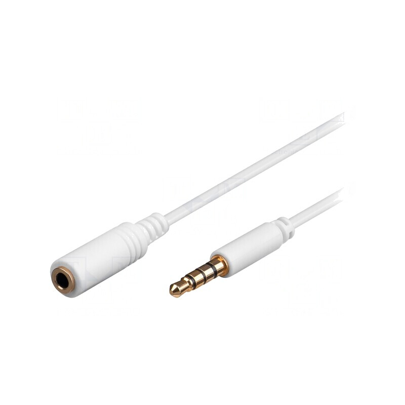 Cablu Jack 3,5mm 4pin 1,5m Alb | Electronic-mag.ro | Componente Electronice