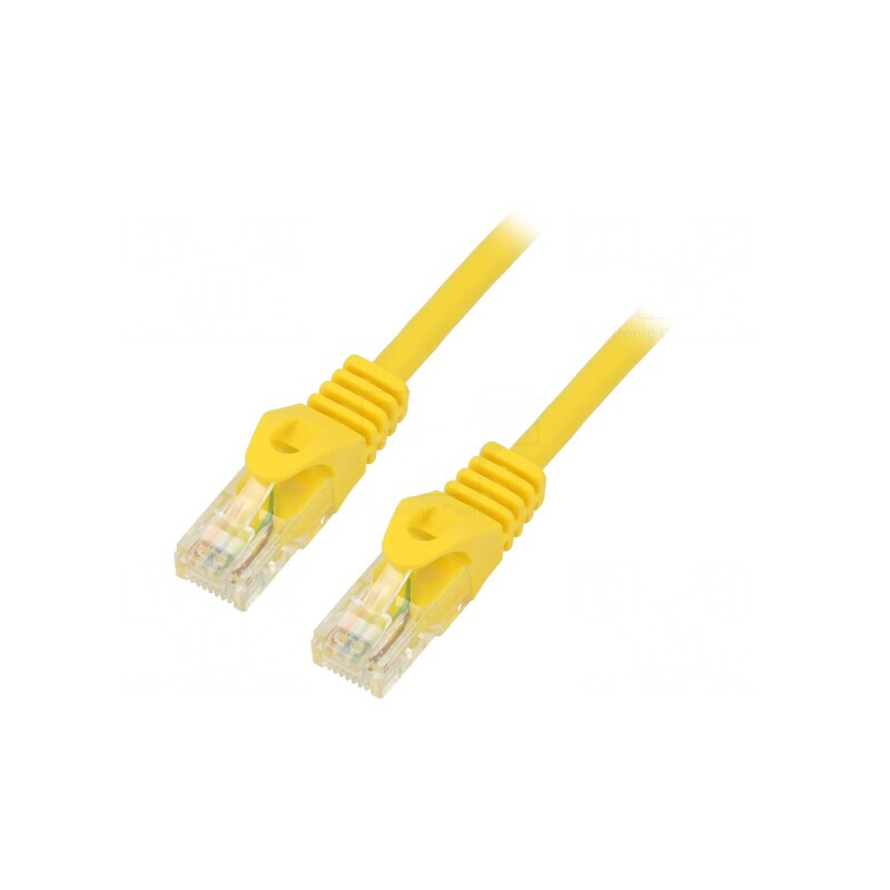 Patch Cord U/UTP Cat6 Galben 5m Cablexpert | Electronic-mag.ro | Componente Electronice