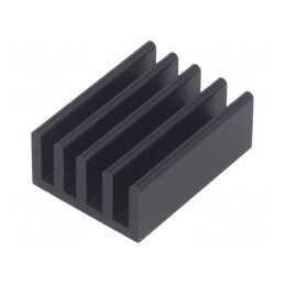 Radiator cu aripioare negru 25x19x10mm | Electronic-mag.ro | Componente Electronice