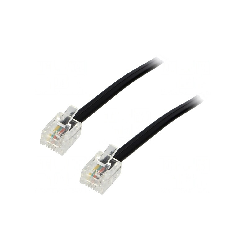 Cablu Telefon RJ11 10m Negru | Electronic-mag.ro | Componente Electronice Cablu Telefon RJ11 10m Negru | Electronic-mag.ro | Componente Electronice