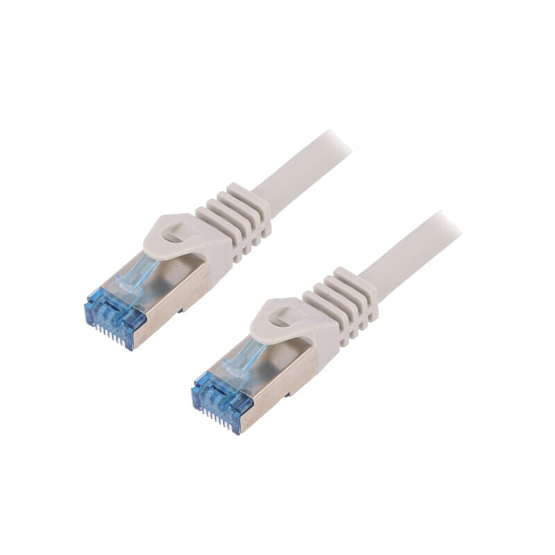 Cablu Patch Cord S/FTP Cat6a 1m Gri LSZH | Electronic-mag.ro | Componente Electronice