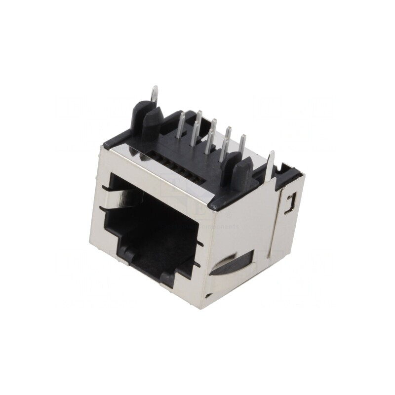 Soclu RJ45 Modular Jack Ecranat Profil Redus | Electronic-mag.ro | Componente Electronice