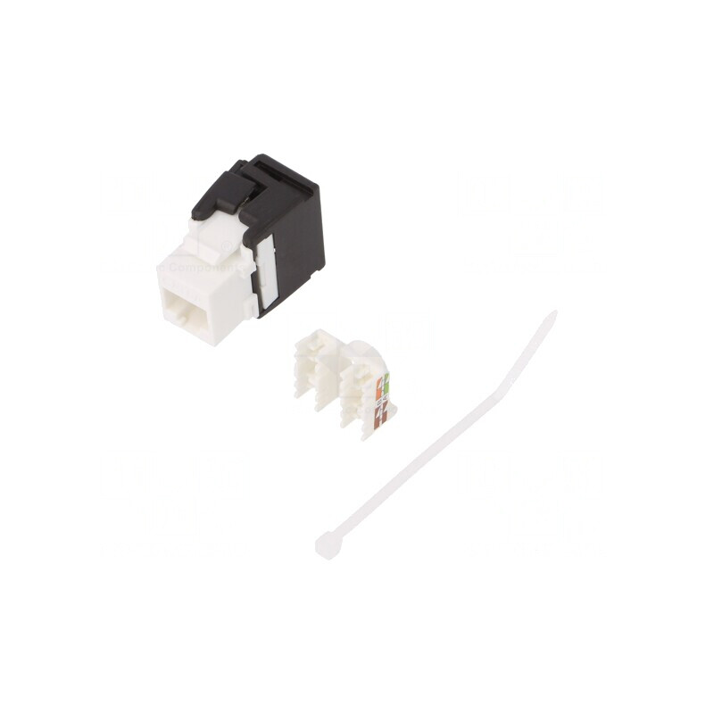 Soclu RJ45 Keystone Cat 5e/6 Necranat PoE Alb | Electronic-mag.ro | Componente Electronice