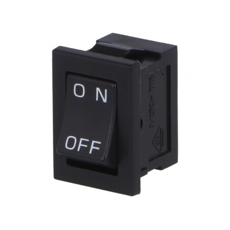Comutator Basculant ON-OFF 3A/250VAC Negru | Electronic-mag.ro | Componente Electronice