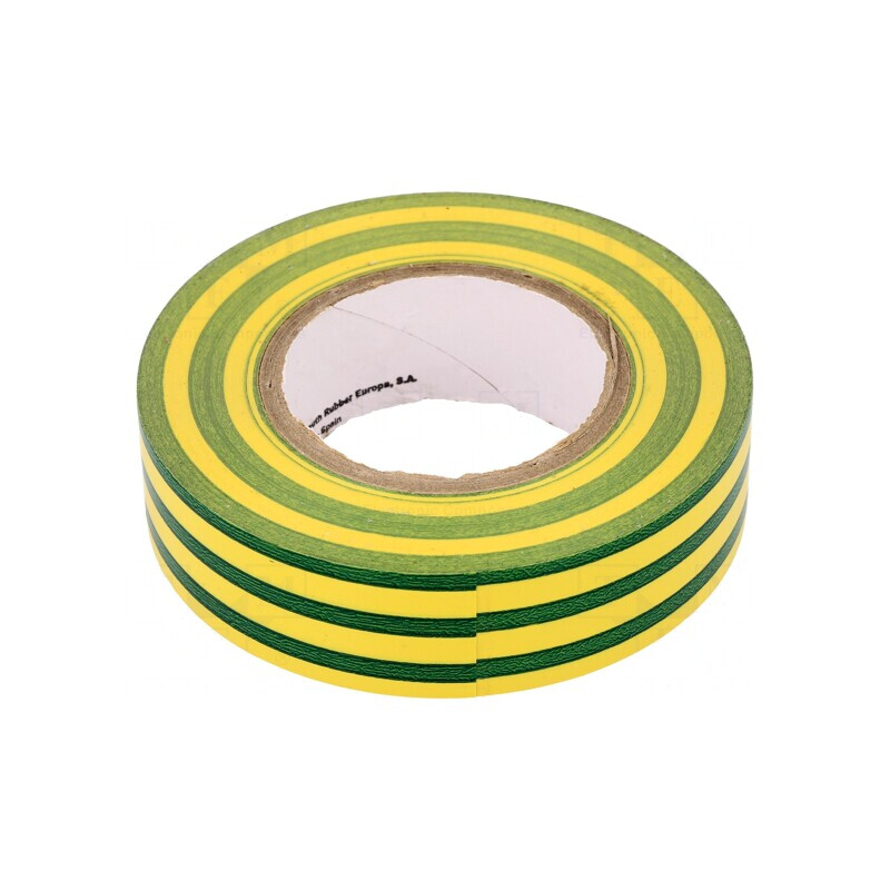 Bandă Electroizolantă Galben-Verde 19mm x 20m | Electronic-mag.ro | Componente Electronice