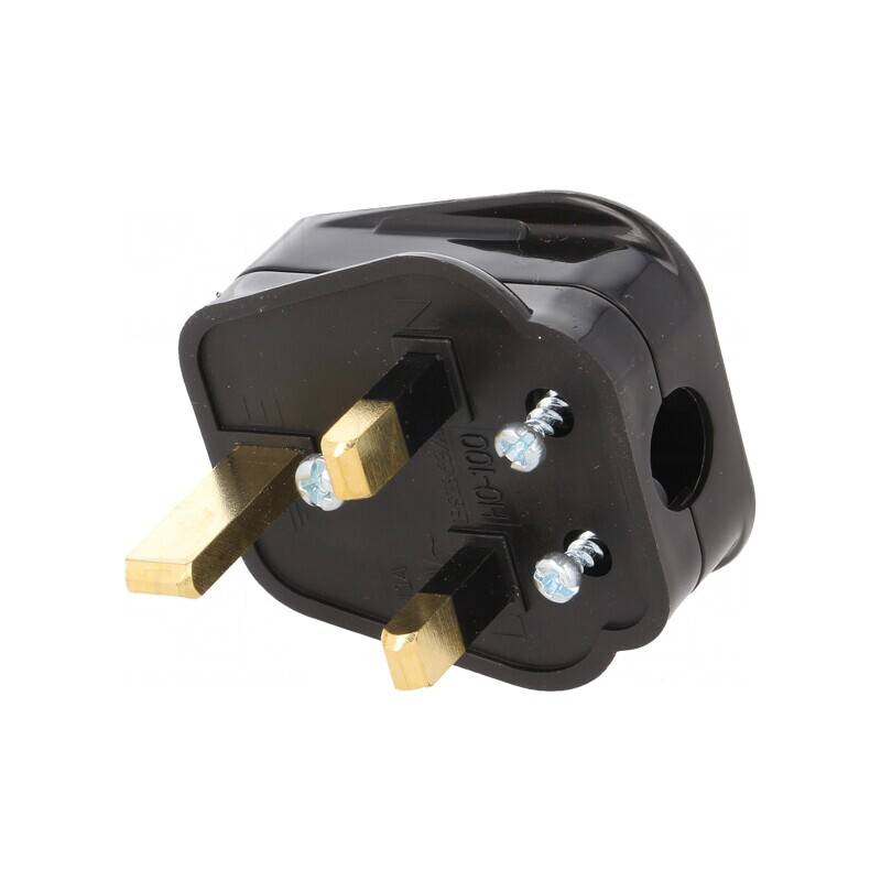 Conector de alimentare AC 2P 250V 13A negru | Electronic-mag.ro | Componente Electronice