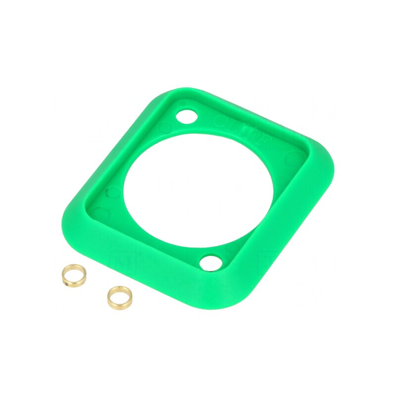 Garnitură Soclu Verde XLR 19x24mm | Electronic-mag.ro | Componente Electronice