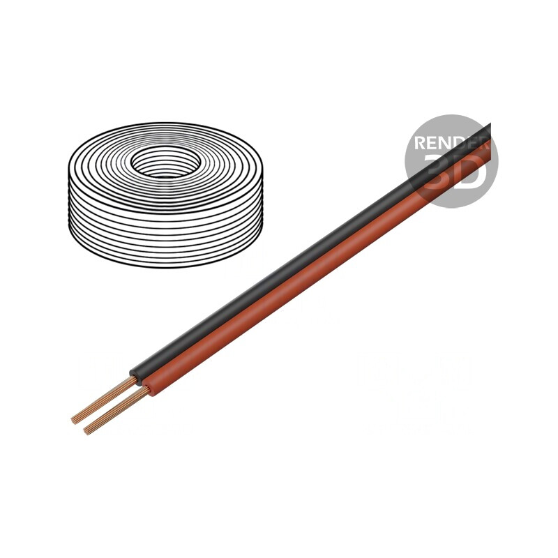 Cablu Electric LiYz 2x0,08mm2 60V 5m Negru/Roşu | Electronic-mag.ro | Componente Electronice
