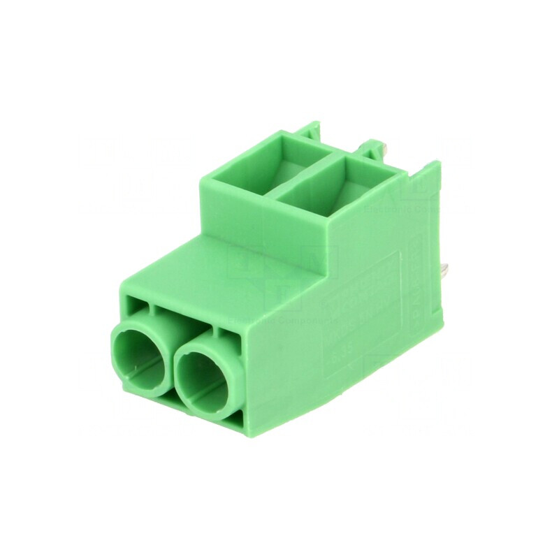 Regletă de conexiuni PCB 90° 6,35mm 2 piste 41A | Electronic-mag.ro | Componente Electronice