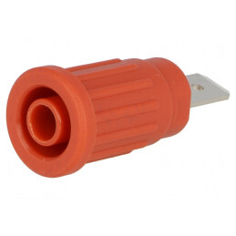 Soclu Banană 4mm 32A Roșu Nichelat | Electronic-mag.ro | Componente Electronice