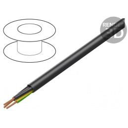 Cablu electric neecranat 3G1,5mm2 600V/1kV negru | Electronic-mag.ro | Componente Electronice