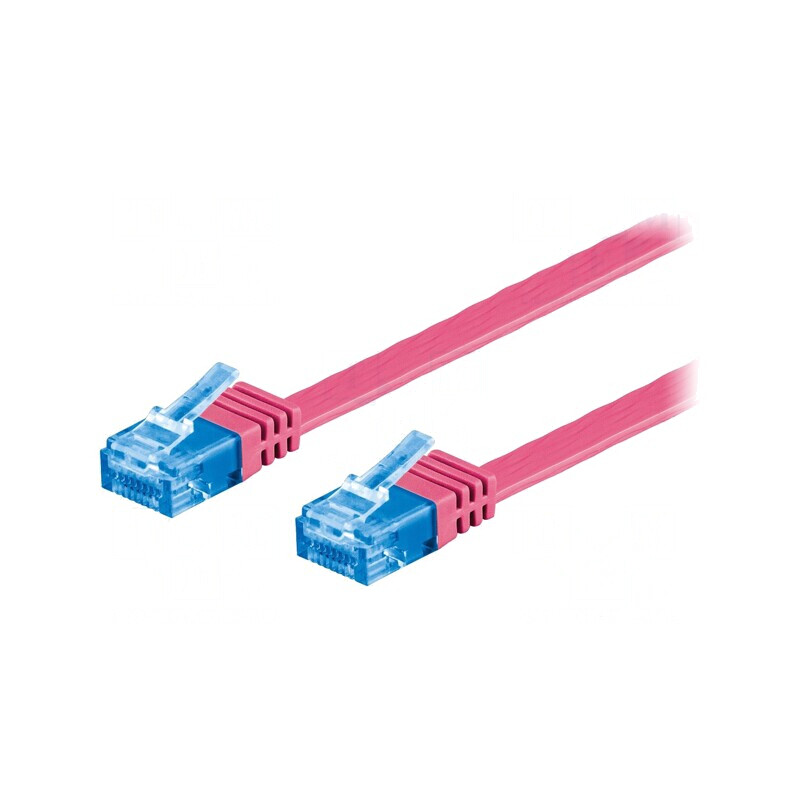 Cablu Patch UTP Cat6a PVC Roz 3m | Electronic-mag.ro | Componente Electronice