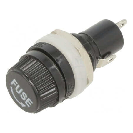 Soclu Siguranțe Cilindrice 5mm 10A Pe Panou | Electronic-mag.ro | Componente Electronice
