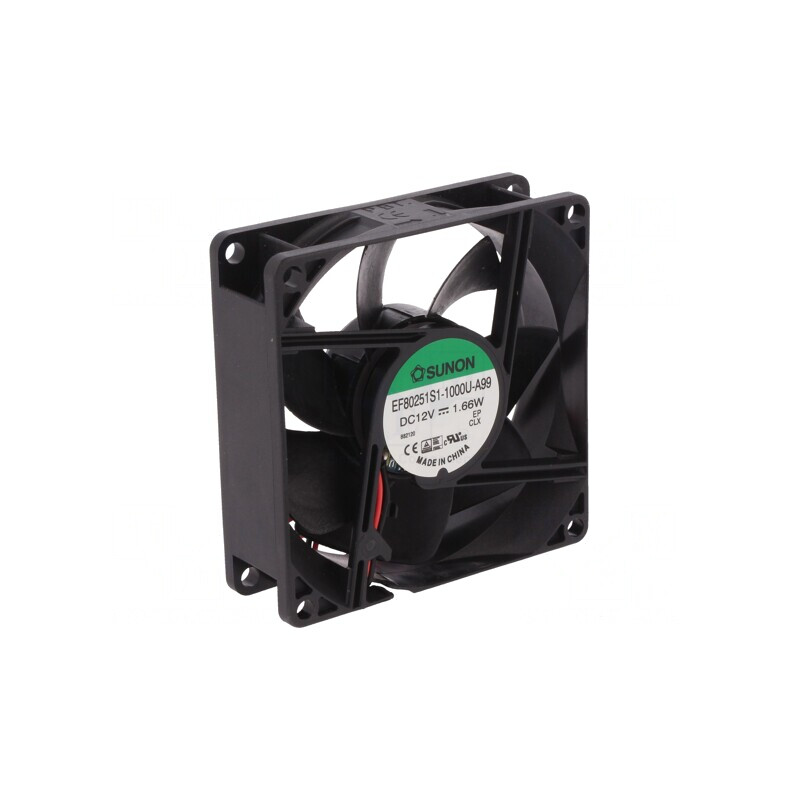 Ventilator DC Axial 12V 80x80mm 69m3/h 33dBA | Electronic-mag.ro | Componente Electronice