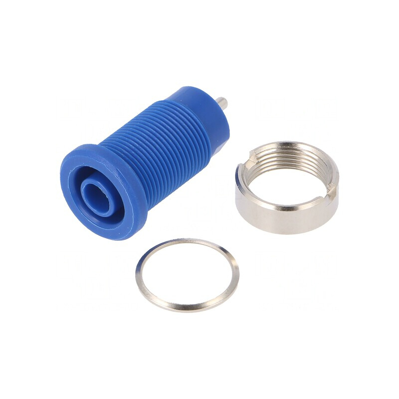 Soclu Banană 4mm Albastru pe Panou | Electronic-mag.ro | Componente Electronice