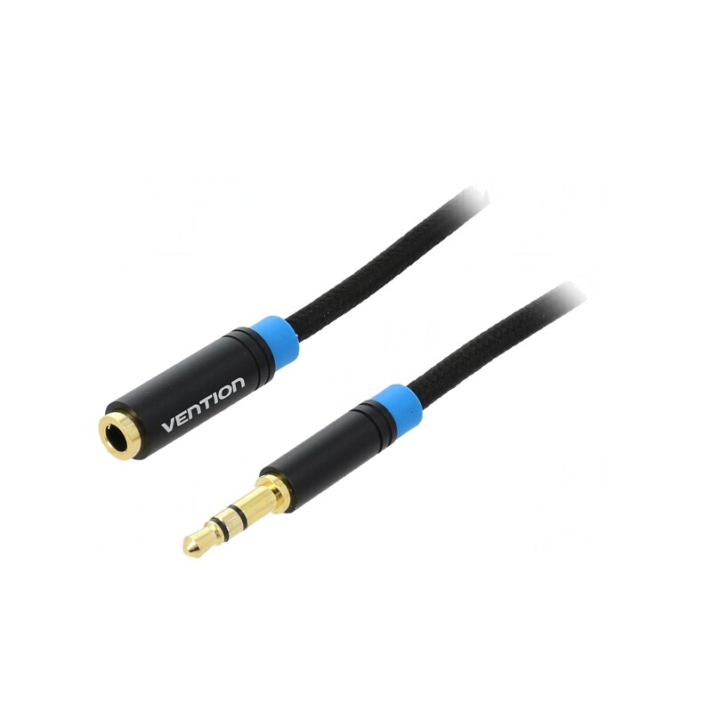 Cablu Audio Jack 3,5mm 1m Negru | Electronic-mag.ro | Componente Electronice