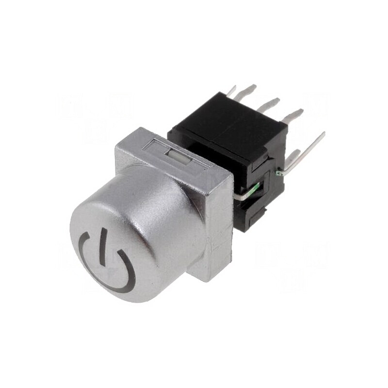 Comutator Tastatură POWER DPDT 0.1A 30VDC Argintie cu LED | Electronic-mag.ro | Componente Electronice