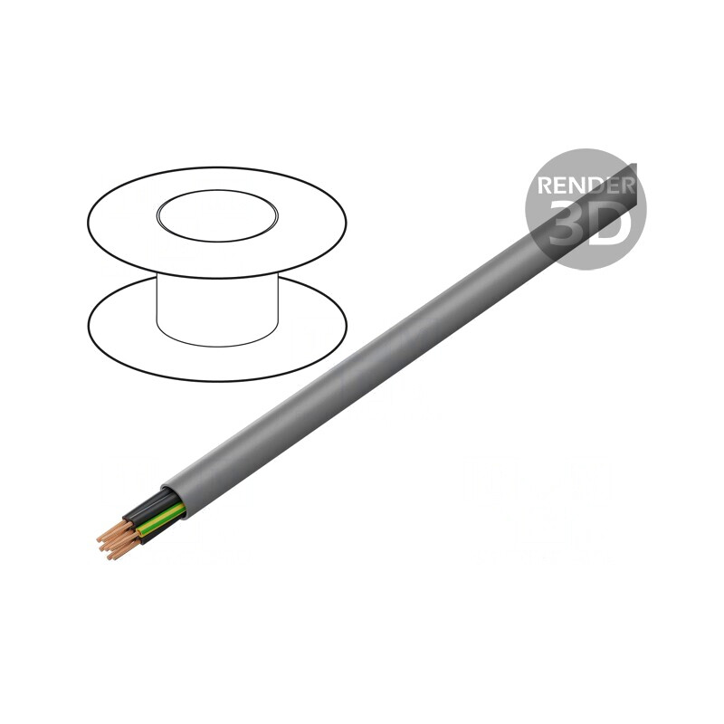 Cablu flexibil YSLY-JZ 7G0,75mm2 neecranat gri 300/500V | Electronic-mag.ro | Componente Electronice