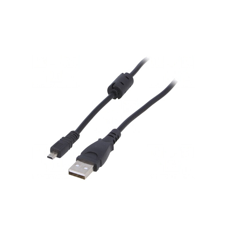 Cablu USB 2.0 UC-E6 1,5m Negru | Electronic-mag.ro | Componente Electronice