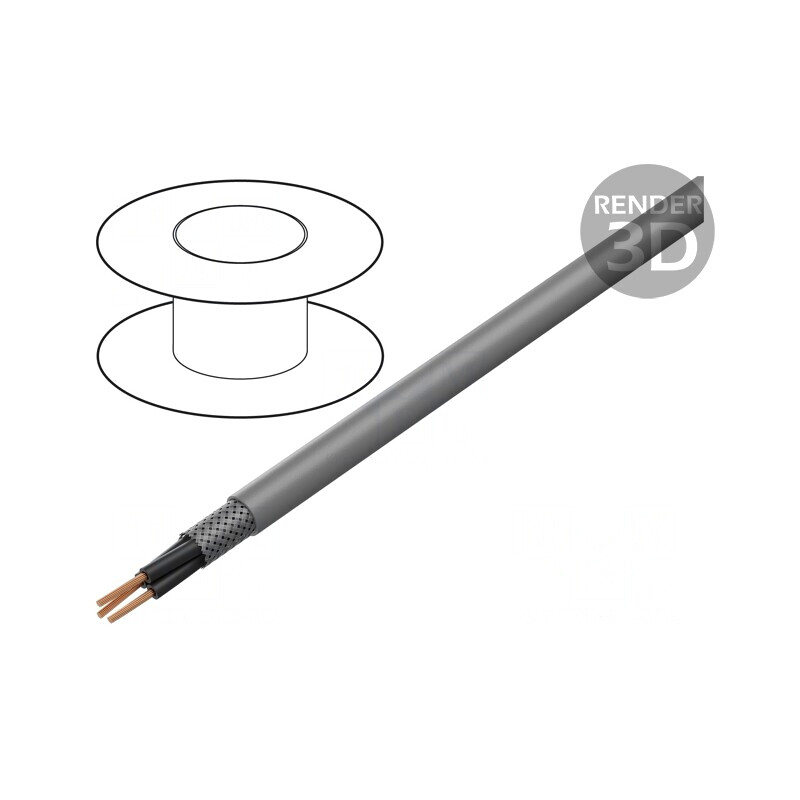 Cablu Ecranat 3x0.75mm2 Cupru Cositorit | Electronic-mag.ro | Componente Electronice