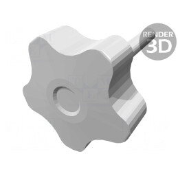 Buton de reglare negru Ø50mm filet M8 | Electronic-mag.ro | Componente Electronice