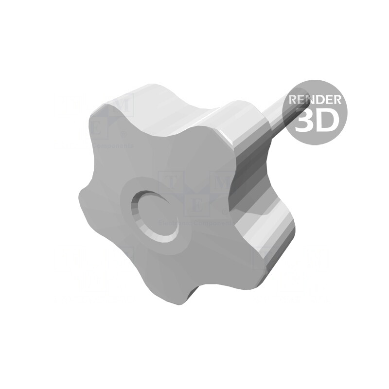 Buton de reglare negru Ø50mm filet M8 | Electronic-mag.ro | Componente Electronice