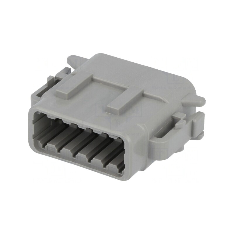 Conector cablu-cablu DTM mamă 12 pini gri IP68 | Electronic-mag.ro | Componente Electronice