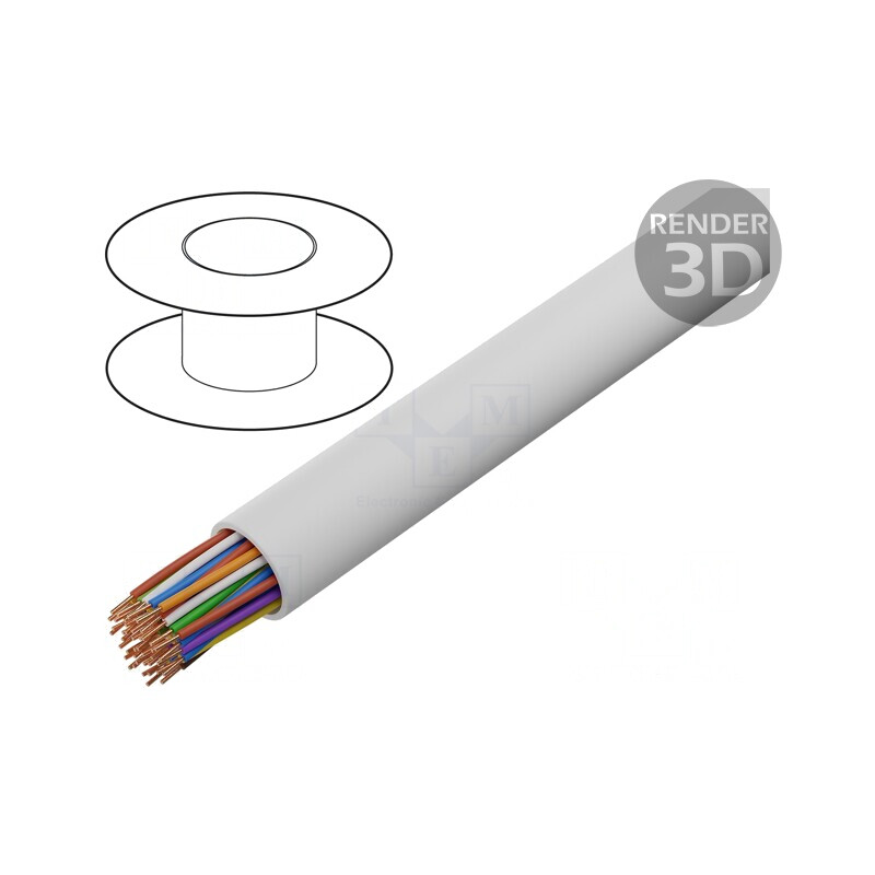 Cablu Telecomunicații Cupru PVC Alb 21x2x0,5mm | Electronic-mag.ro | Componente Electronice