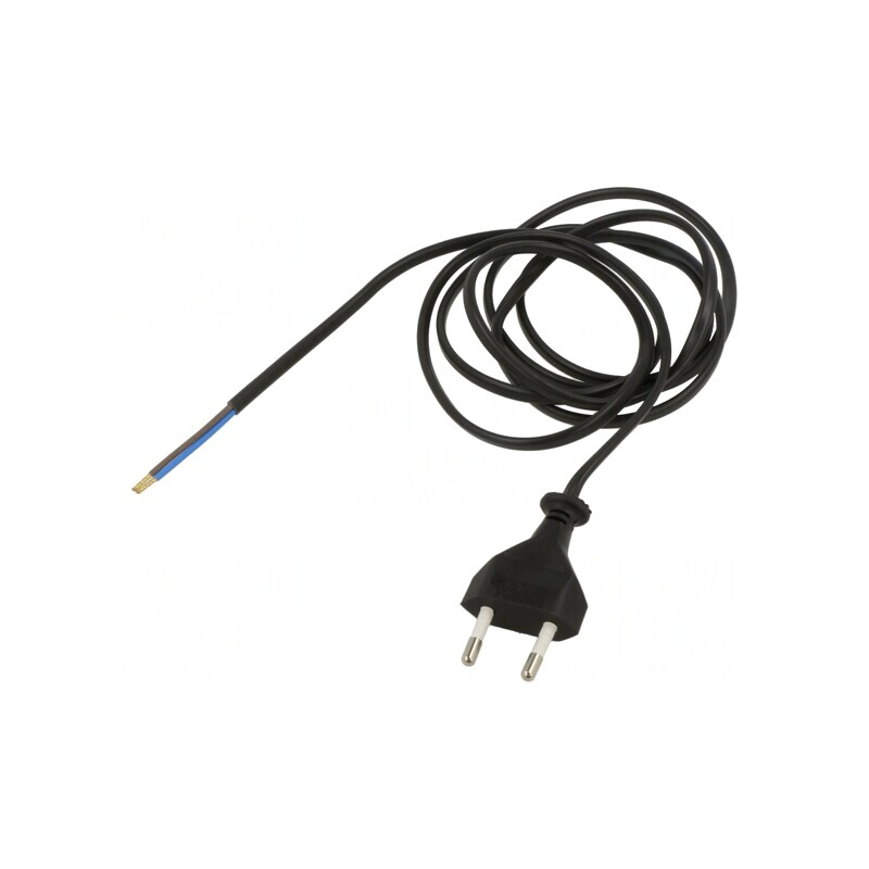 Cablu Electric 2x0,75mm2 PVC 2m Negru 2,5A | Electronic-mag.ro | Componente Electronice