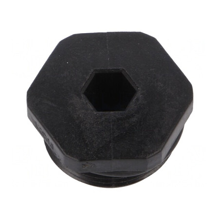 Capac de protecție negru IP68 poliamidă 55mm | Electronic-mag.ro | Componente Electronice