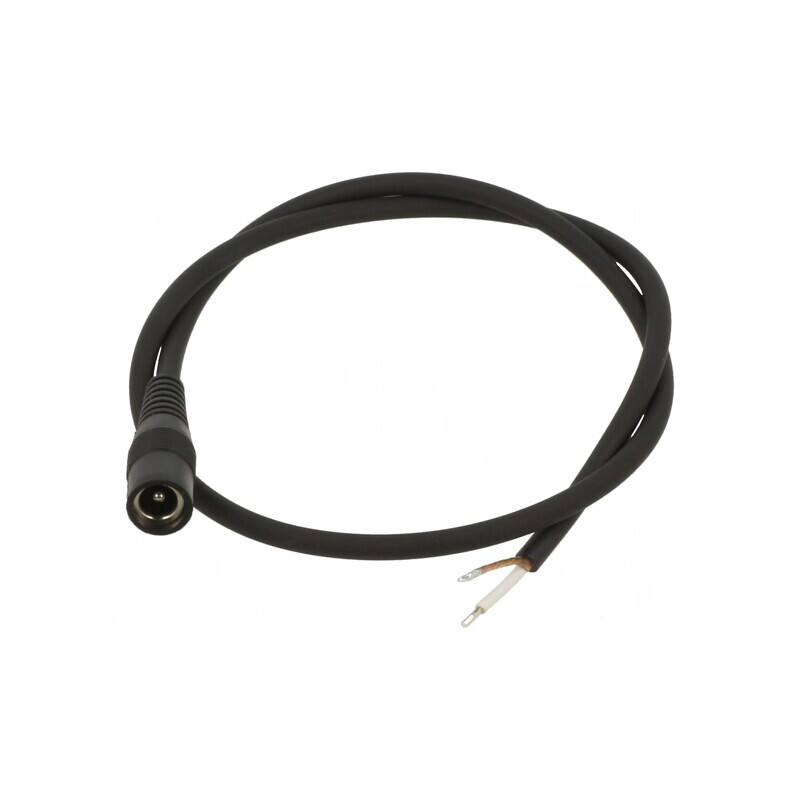 Cablu de Alimentare DC 5,5/2,1 mm Negru 0,5m | Electronic-mag.ro | Componente Electronice