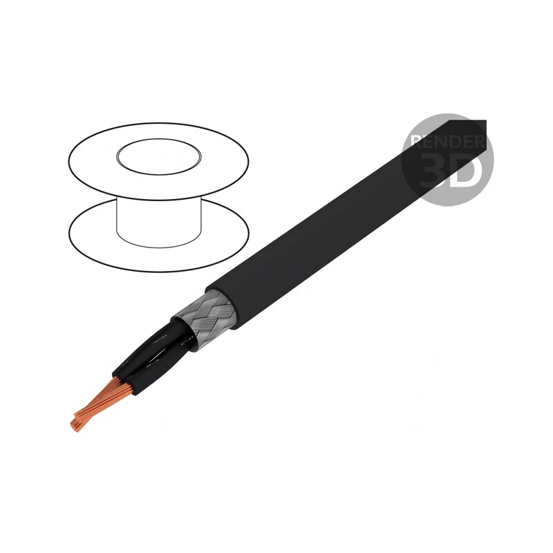 Cablu ecranat 2x0,5mm2 cu tresă de cupru cositorit | Electronic-mag.ro | Componente Electronice