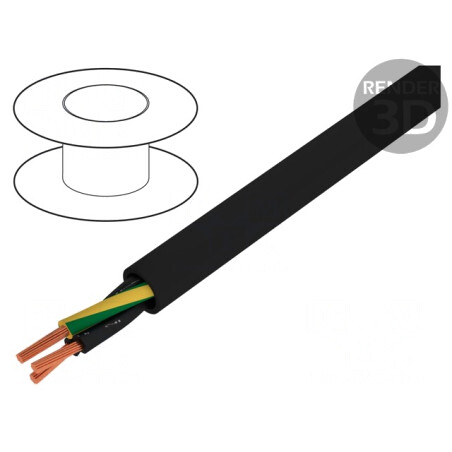 Cablu electric negru 3G1.5mm² 600V/1kV neecranat | Electronic-mag.ro | Componente Electronice