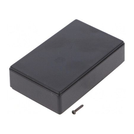 Carcasă universală ABS neagră 57x90x24mm cu șurub | Electronic-mag.ro | Componente Electronice