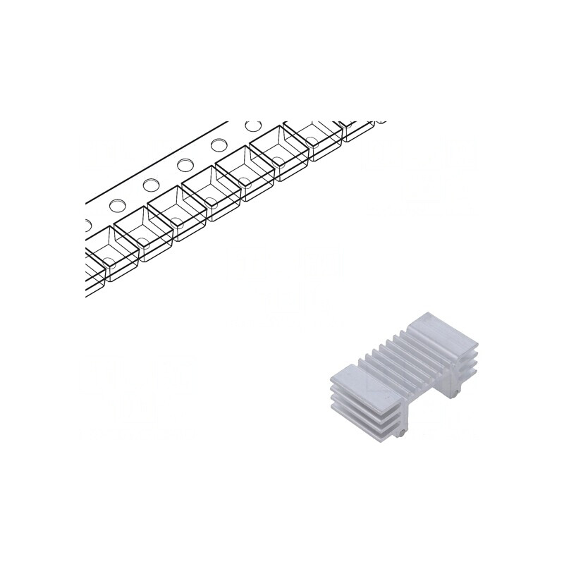 Radiator Extrudat Metalic 12,7mm x 25,91mm | Electronic-mag.ro | Componente Electronice