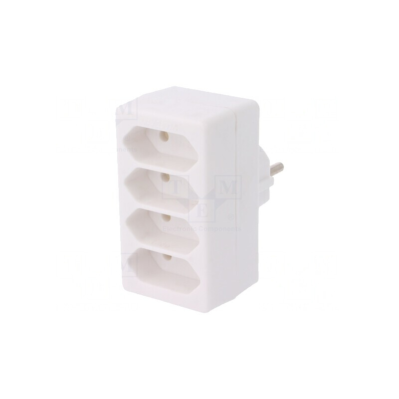 Conector Alimentare AC Splitter 2P Rotund/Plat Alb | Electronic-mag.ro | Componente Electronice Conector Alimentare AC Splitter 2P Rotund/Plat Alb | Electronic-mag.ro | Componente Electronice