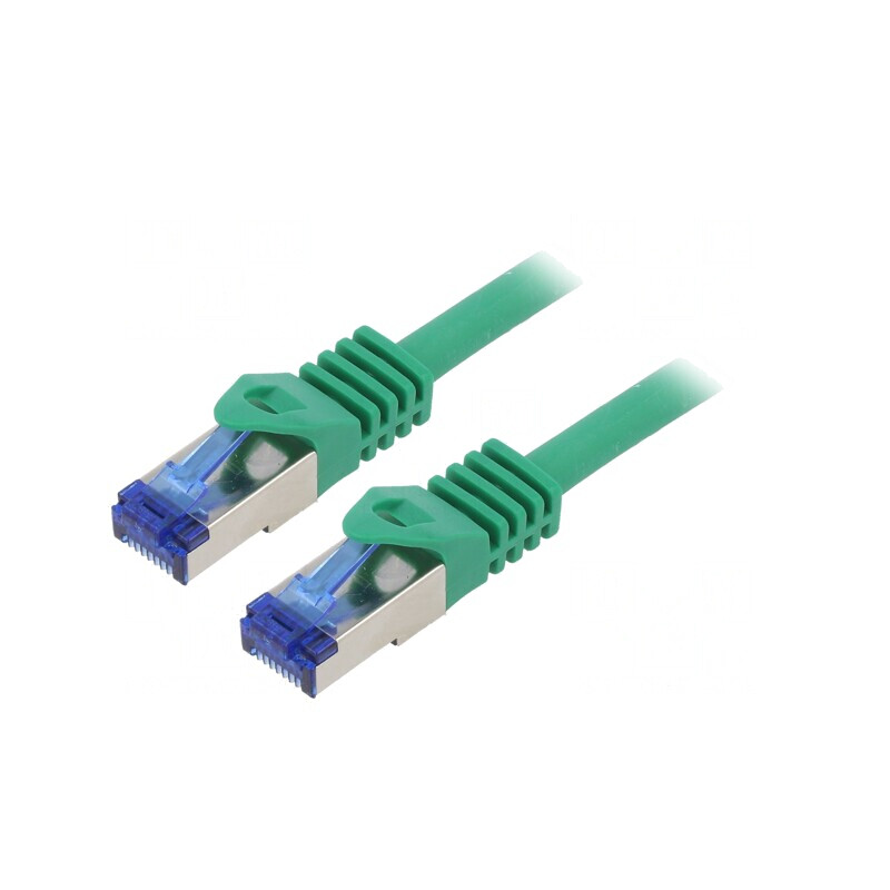 Patch cord S/FTP Cat 6a 0,5m Verde | Electronic-mag.ro | Componente Electronice