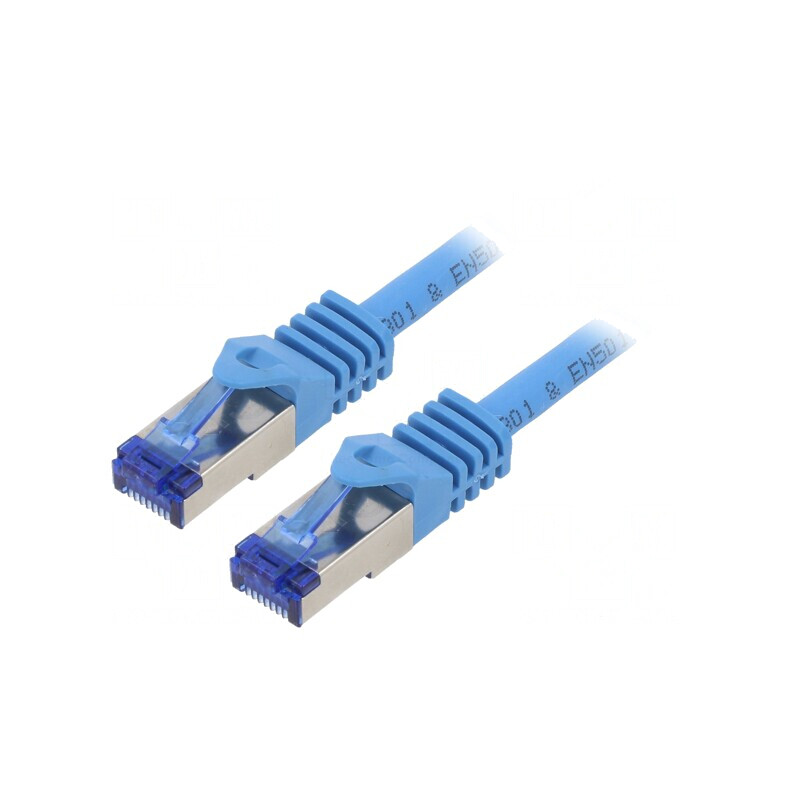 Patch Cord S/FTP Cat 6a Albastru 0.5m | Electronic-mag.ro | Componente Electronice