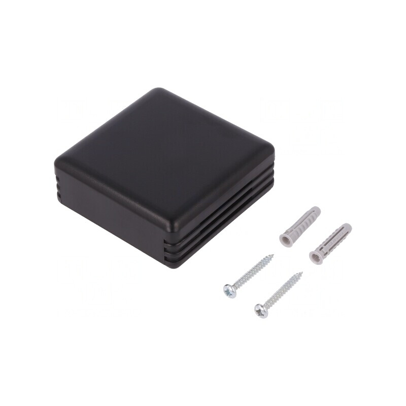 Carcasă alarmă ABS neagră 71x71x27mm | Electronic-mag.ro | Componente Electronice