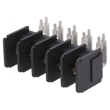 Regletă Conexiuni PCB 90° 11mm 5 Piste 4mm2 | Electronic-mag.ro | Componente Electronice