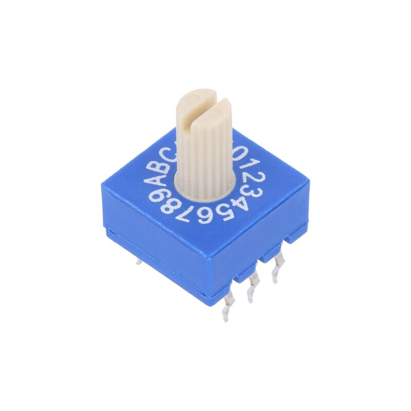 Întrerupător codificare HEX/BCD 16 poziții THT | Electronic-mag.ro | Componente Electronice
