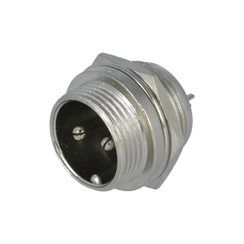 Soclu Microfon 2-Pin Montare Panou | Electronic-mag.ro | Componente Electronice
